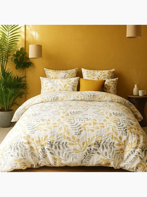 Parure housse de couette 100 % coton bio eloa - Kiabi