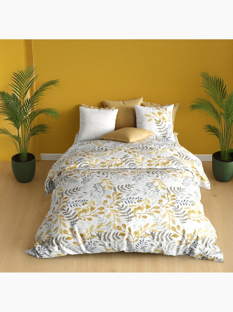 Parure housse de couette 100 % coton bio eloa Multicolore - Kiabi