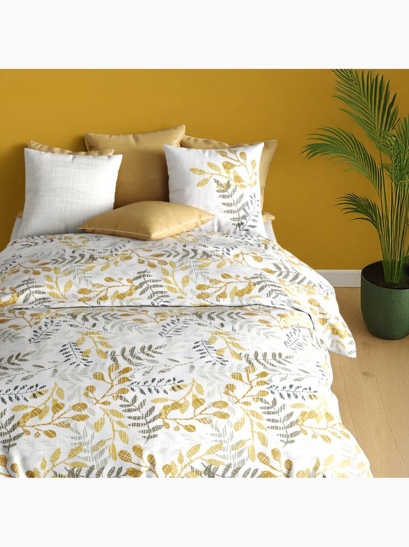 Parure housse de couette 100 % coton bio eloa Multicolore - Kiabi