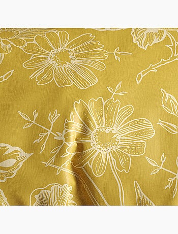 Parure housse de couette 100 % coton bio ocre