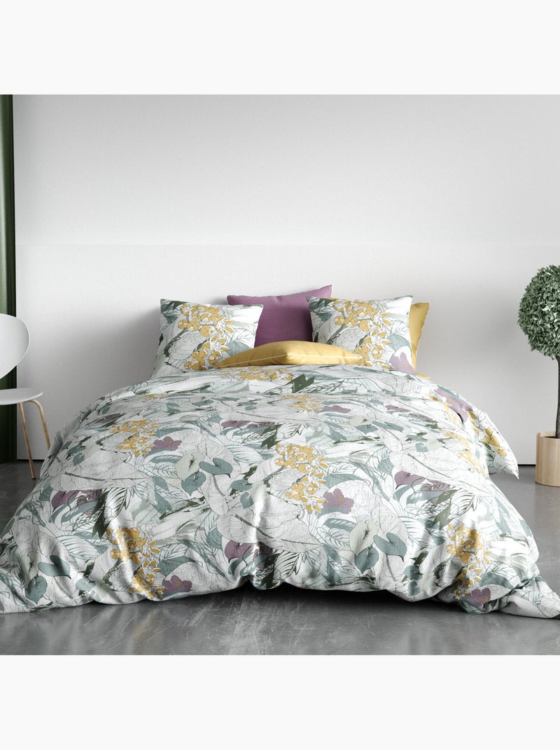 Parure housse de couette 100 % coton bio zelia Multicolore - Kiabi