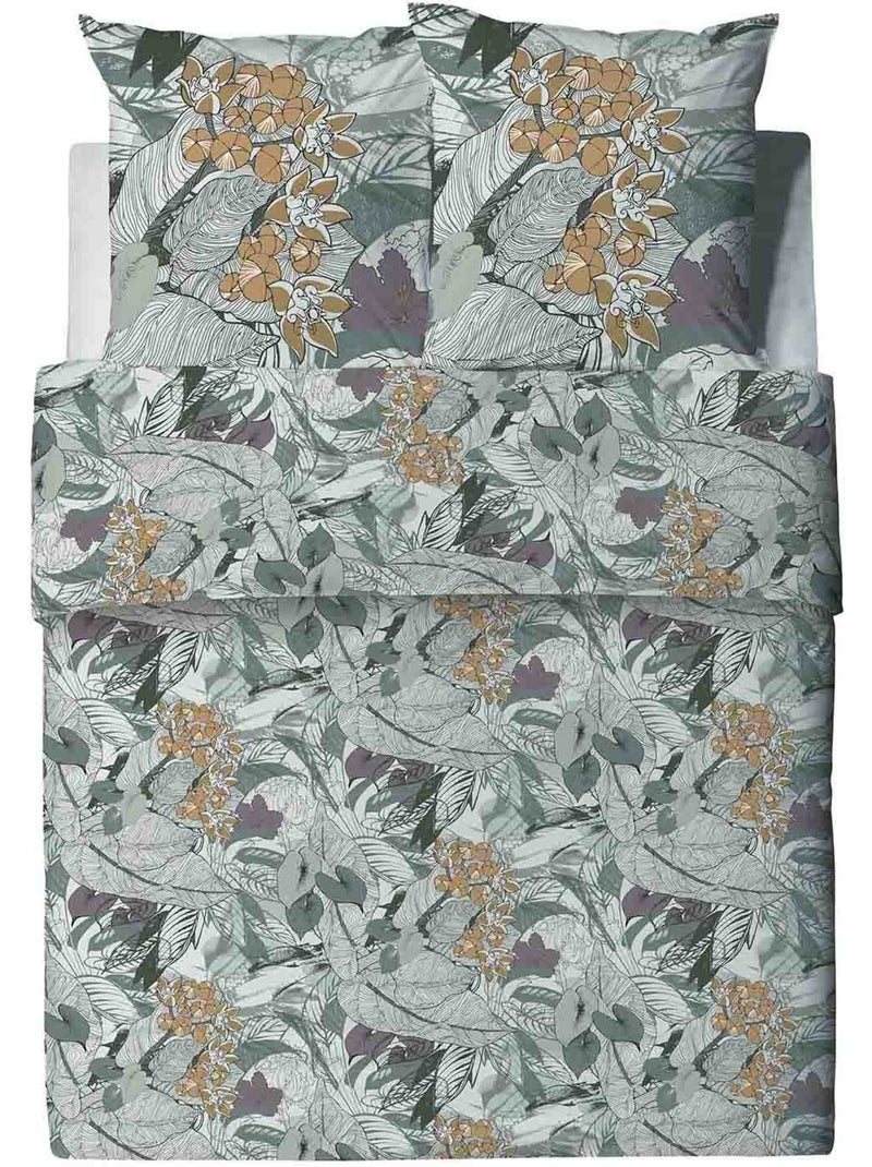 Parure housse de couette 100 % coton bio zelia Multicolore - Kiabi