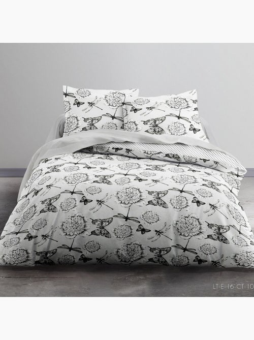 Parure housse de couette 100 % coton - Kiabi