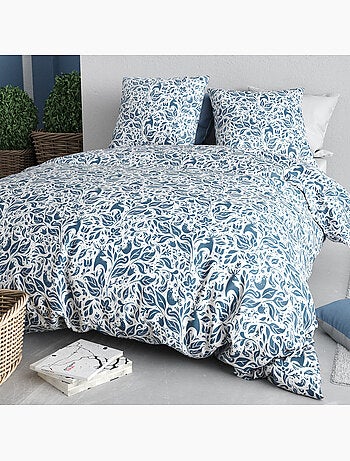 Parure housse de couette 100 % coton blouva