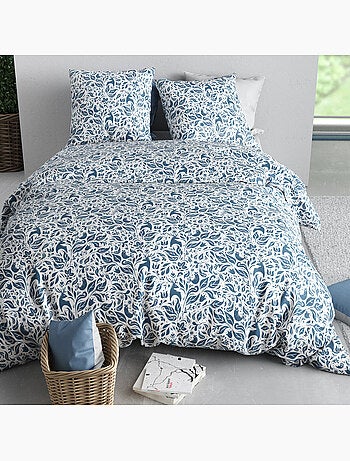 Parure housse de couette 100 % coton blouva