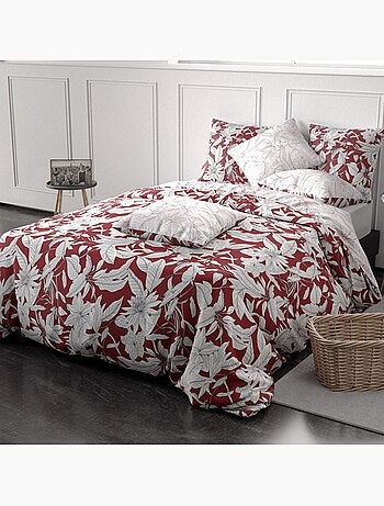 Parure housse de couette 100 % coton bonheur