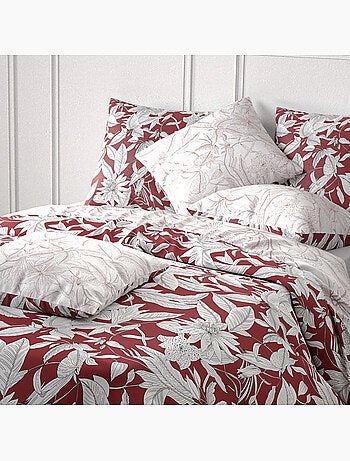 Parure housse de couette 100 % coton bonheur