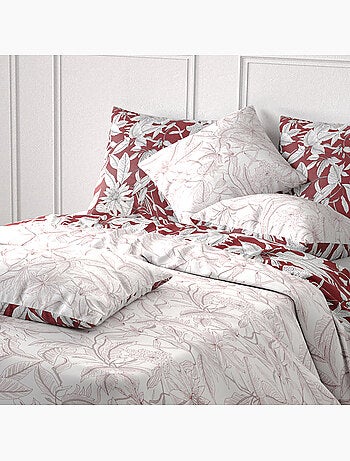 Parure housse de couette 100 % coton bonheur