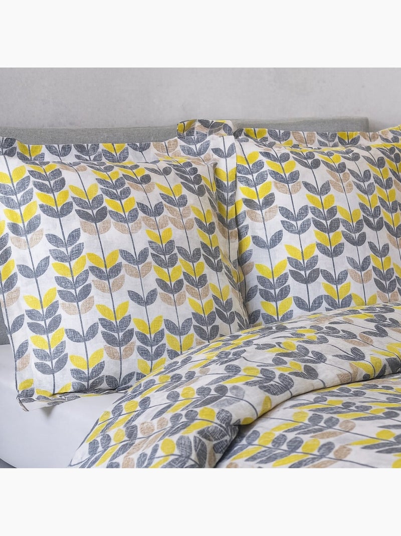 Parure housse de couette 100 % coton cabane Jaune - Kiabi