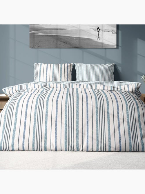 Parure housse de couette 100 % coton calanque - Kiabi Parure housse de couette 100 % coton calanque - Kiabi