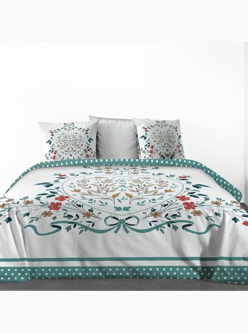 Parure housse de couette 100 % coton capucine - Kiabi Parure housse de couette 100 % coton capucine - Kiabi