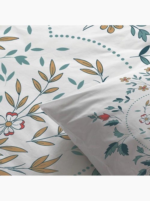 Parure housse de couette 100 % coton capucine - Kiabi Parure housse de couette 100 % coton capucine - Kiabi