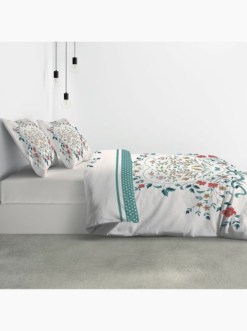 Parure housse de couette 100 % coton capucine - Kiabi Parure housse de couette 100 % coton capucine - Kiabi