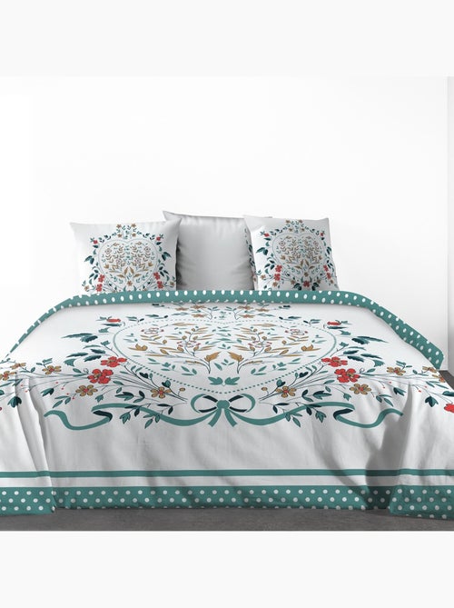 Parure housse de couette 100 % coton capucine - Kiabi Parure housse de couette 100 % coton capucine - Kiabi