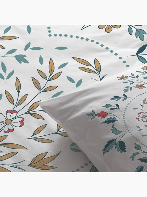 Parure housse de couette 100 % coton capucine - Kiabi Parure housse de couette 100 % coton capucine - Kiabi