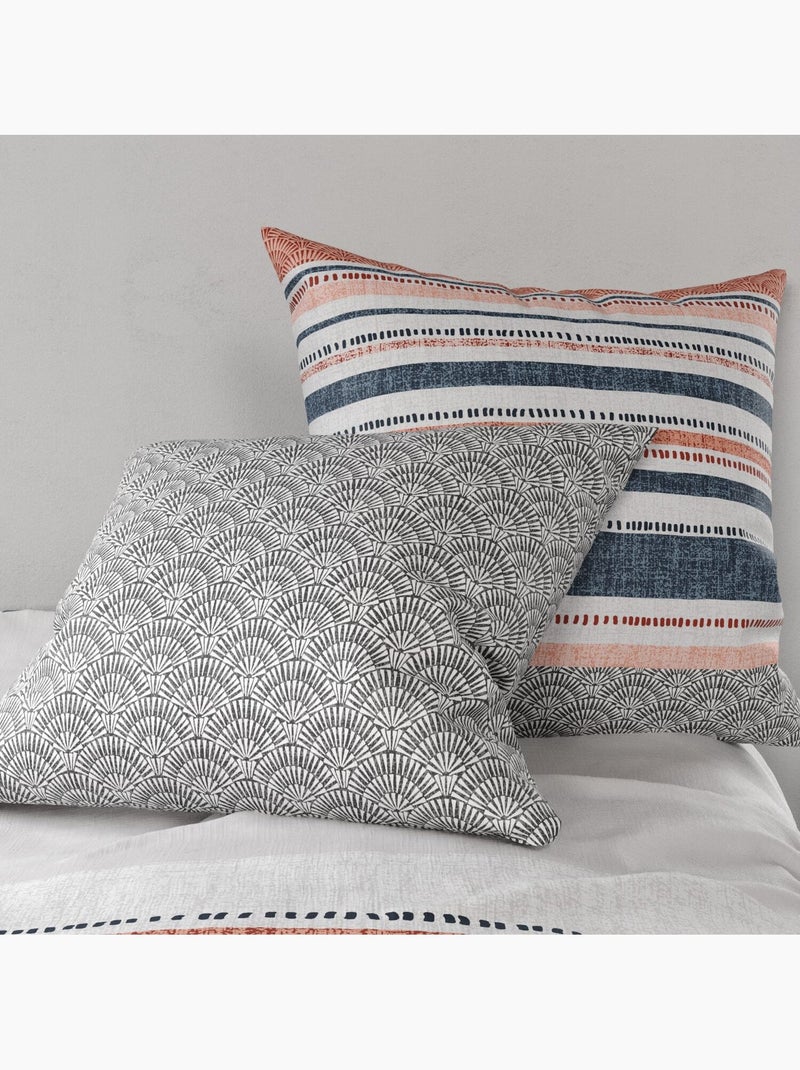 Parure housse de couette 100 % coton chakra Gris clair - Kiabi