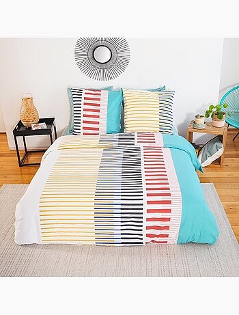 Parure housse de couette 100 % coton chris