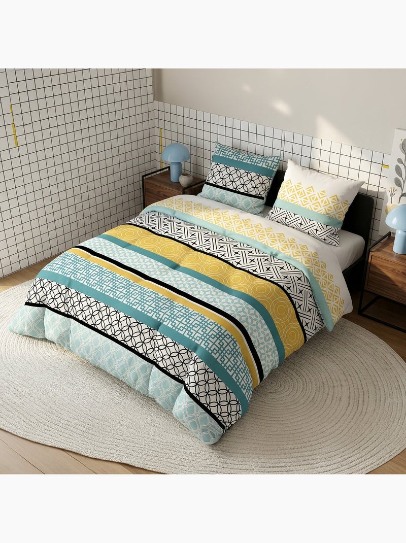 Parure housse de couette 100 % coton citedor Bleu - Kiabi