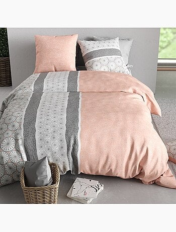Parure housse de couette 100 % coton coraline