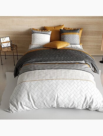 Parure housse de couette 100 % coton corki