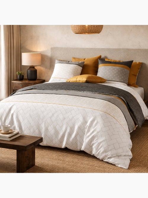 Parure housse de couette 100 % coton corki - Kiabi