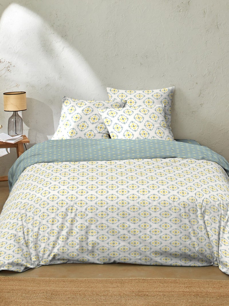 Parure housse de couette 100 % coton creala Jaune - Kiabi