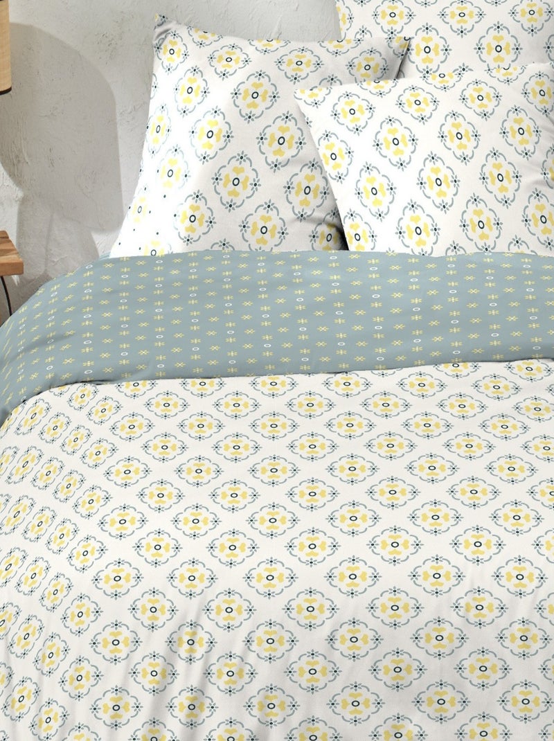 Parure housse de couette 100 % coton creala Jaune - Kiabi