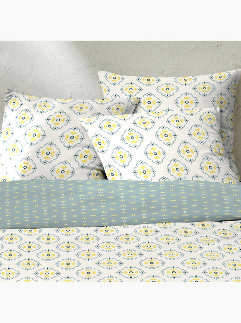 Parure housse de couette 100 % coton creala Jaune - Kiabi