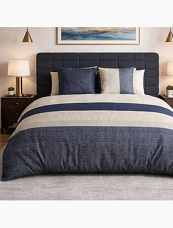 Parure housse de couette 100 % coton crepuscule