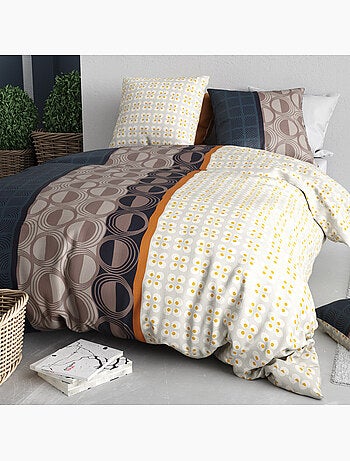 Parure housse de couette 100 % coton curtis