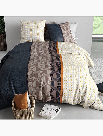 Parure housse de couette 100 % coton curtis