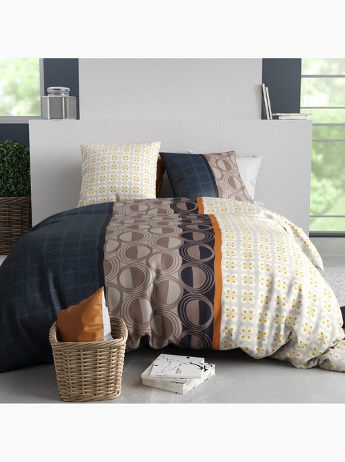 Parure housse de couette 100 % coton curtis - Kiabi