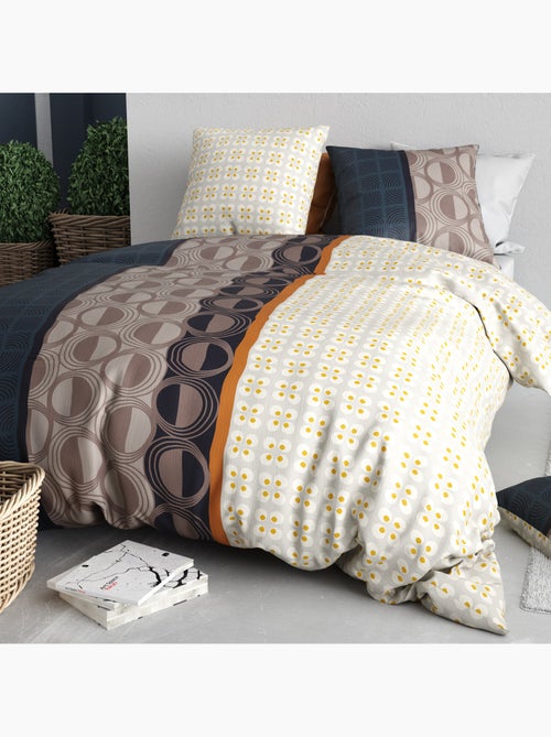 Parure housse de couette 100 % coton curtis - Kiabi