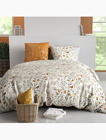 Parure housse de couette 100 % coton demil
