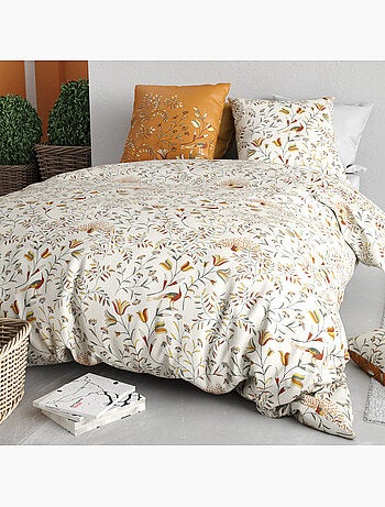 Parure housse de couette 100 % coton demil