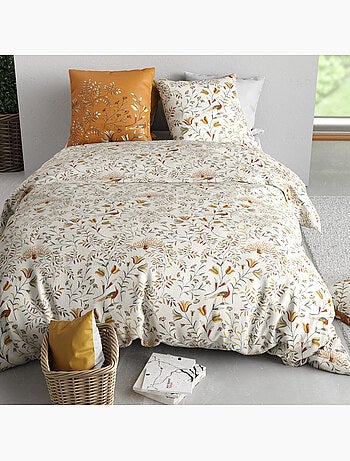 Parure housse de couette 100 % coton demil
