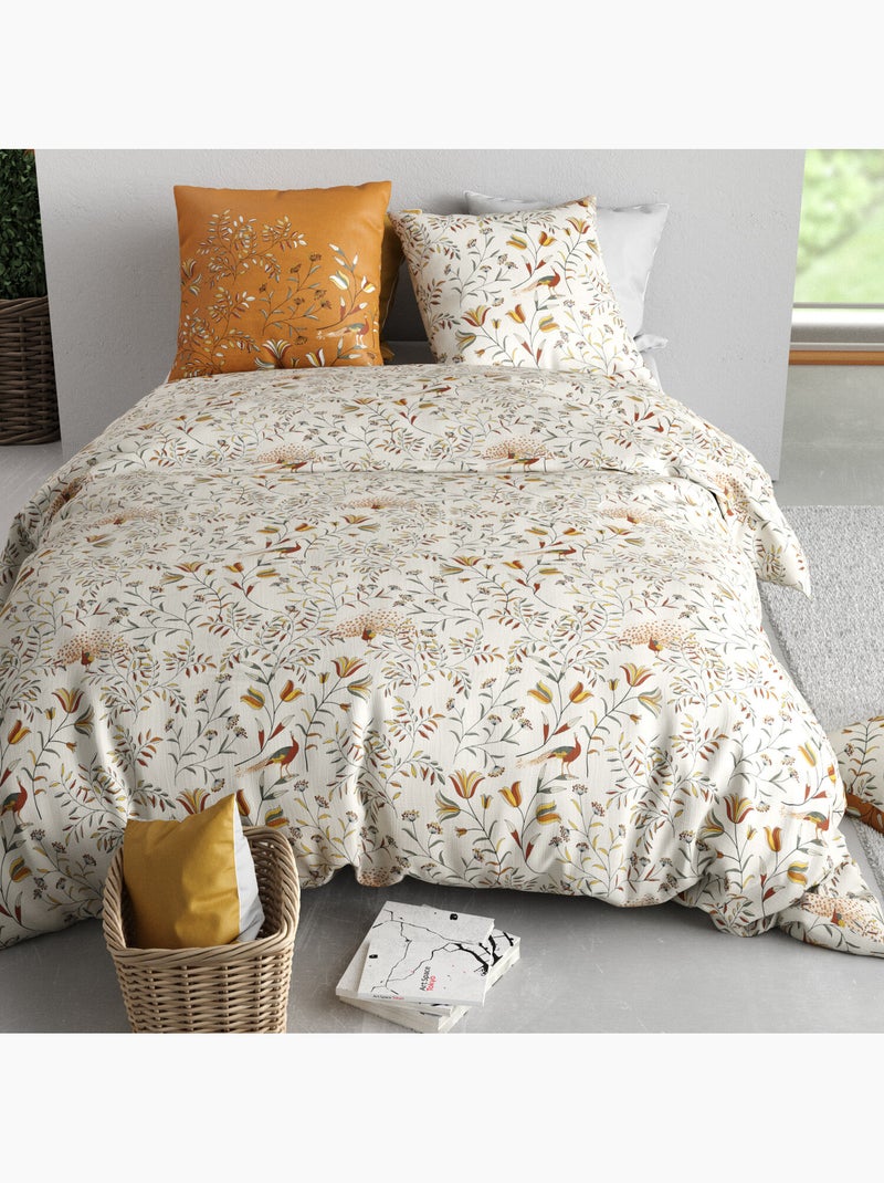 Parure housse de couette 100 % coton demil Multicolore - Kiabi