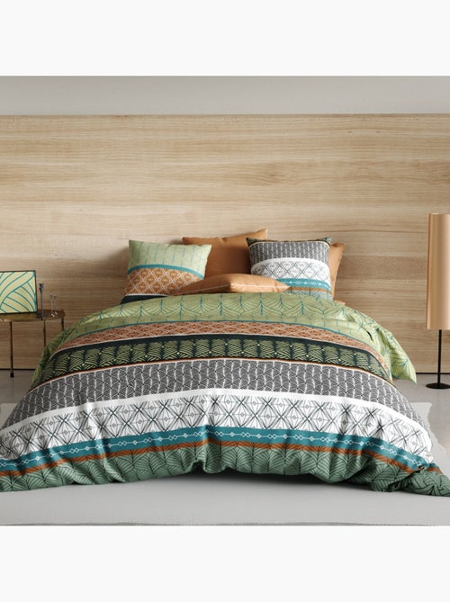 Parure housse de couette 100 % coton echo - Kiabi