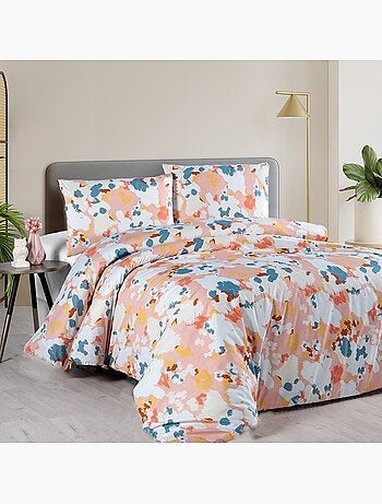Parure housse de couette 100 % coton eclat