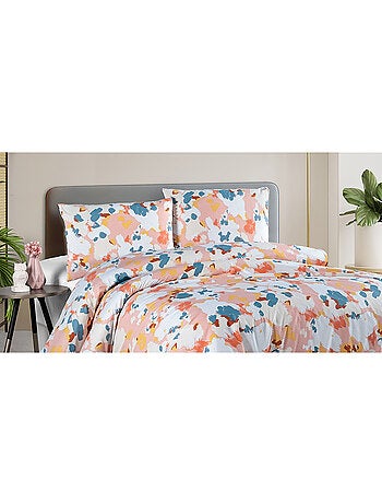 Parure housse de couette 100 % coton eclat