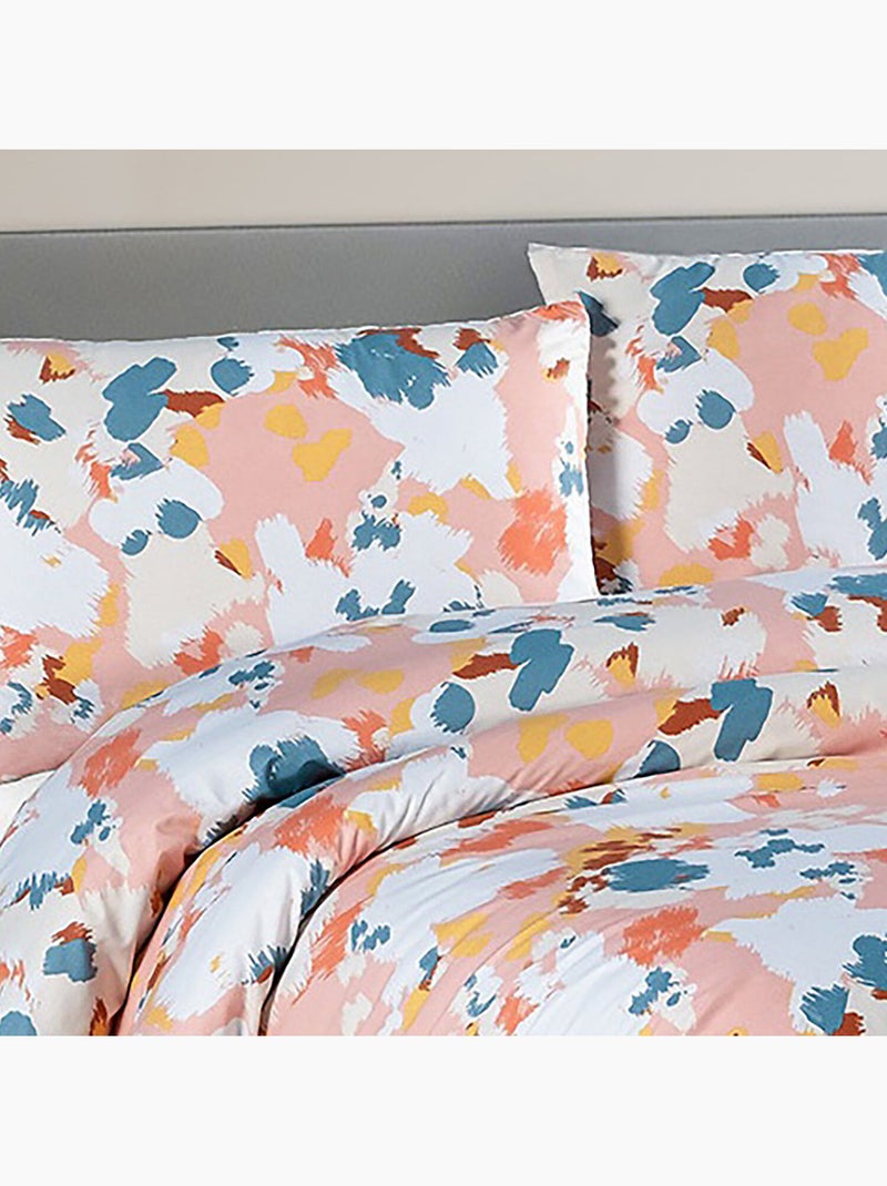 Parure housse de couette 100 % coton eclat Multicolore - Kiabi