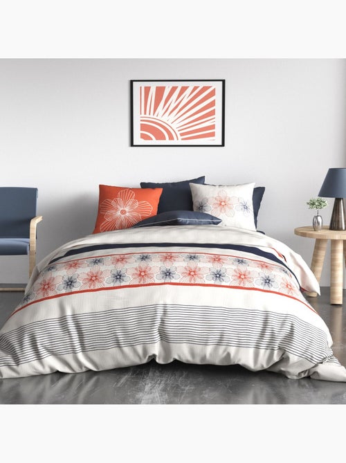 Parure housse de couette 100 % coton elegance - Kiabi