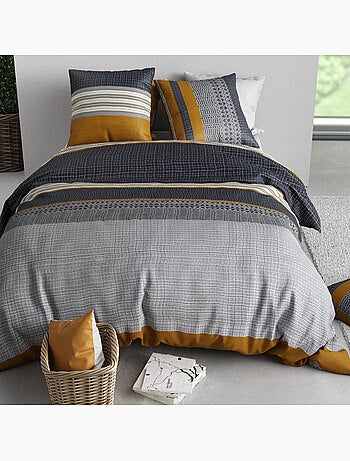 Parure housse de couette 100 % coton elka