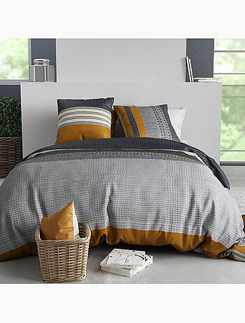 Parure housse de couette 100 % coton elka