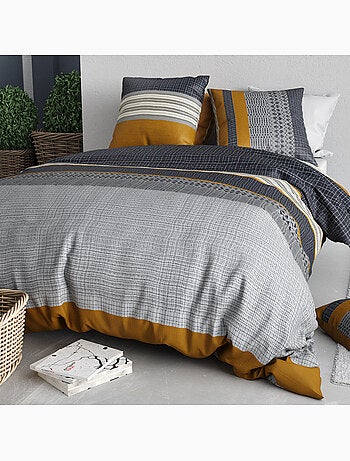 Parure housse de couette 100 % coton elka