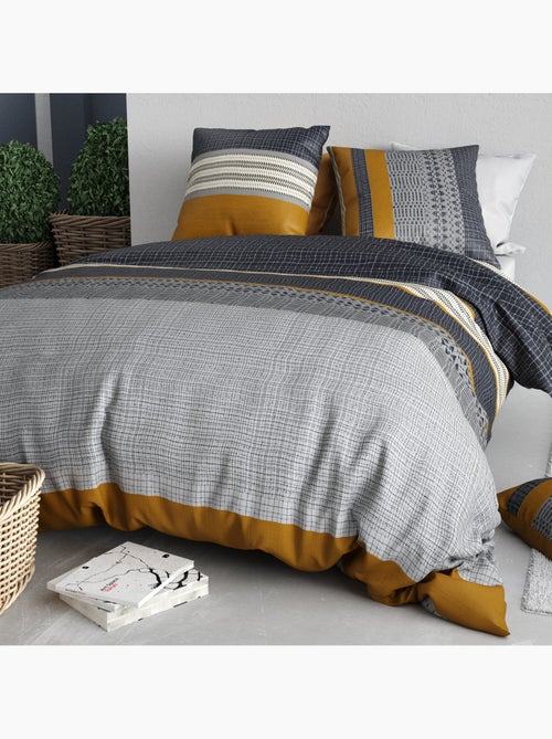Parure housse de couette 100 % coton elka - Kiabi