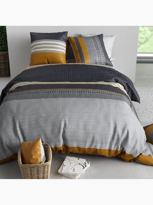 Parure housse de couette 100 % coton elka - Kiabi