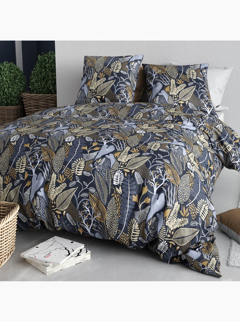 Parure housse de couette 100 % coton emali Multicolore - Kiabi