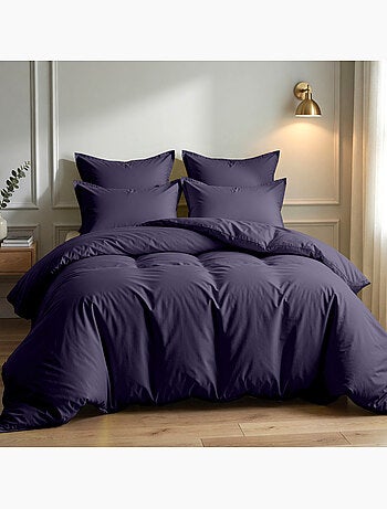 Parure housse de couette 100 % coton essentiel