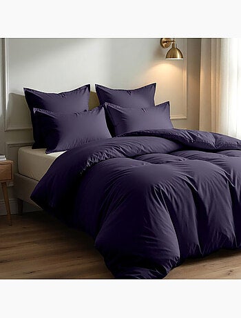 Parure housse de couette 100 % coton essentiel